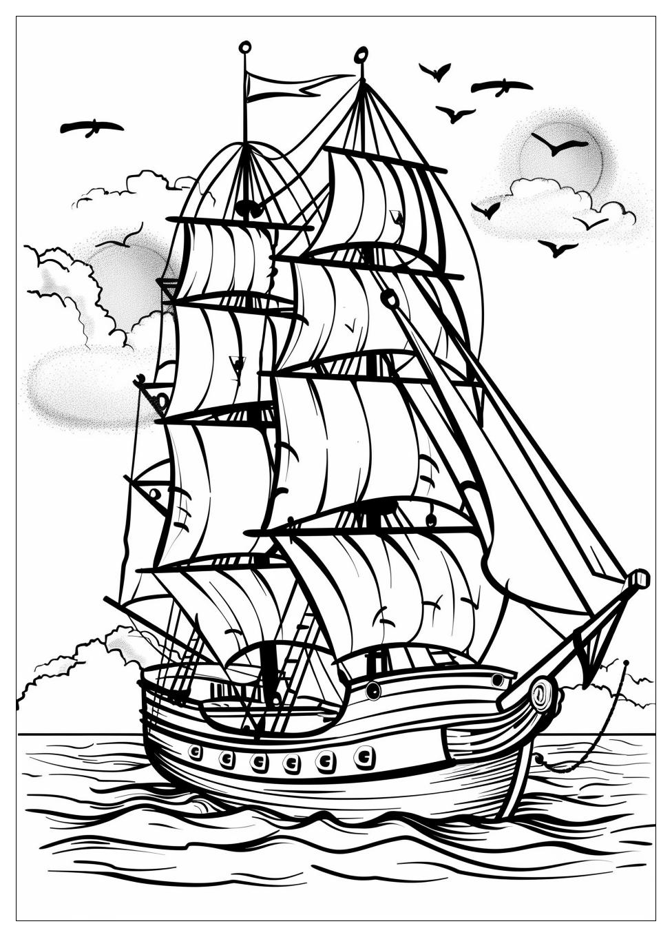 Pirate Ship Coloring Pages-11