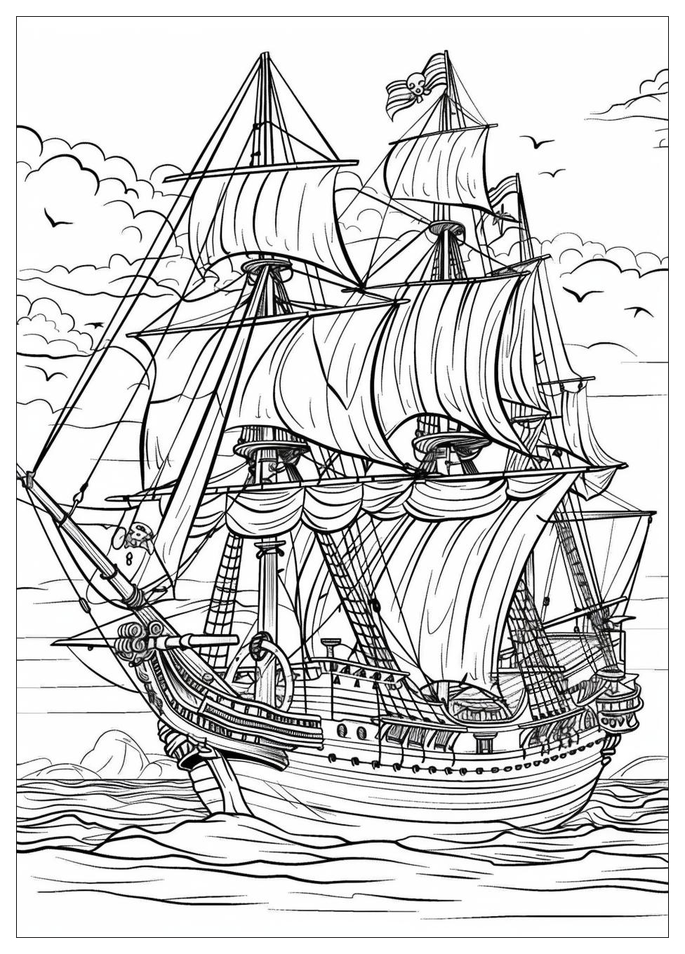 Pirate Ship Coloring Pages-13