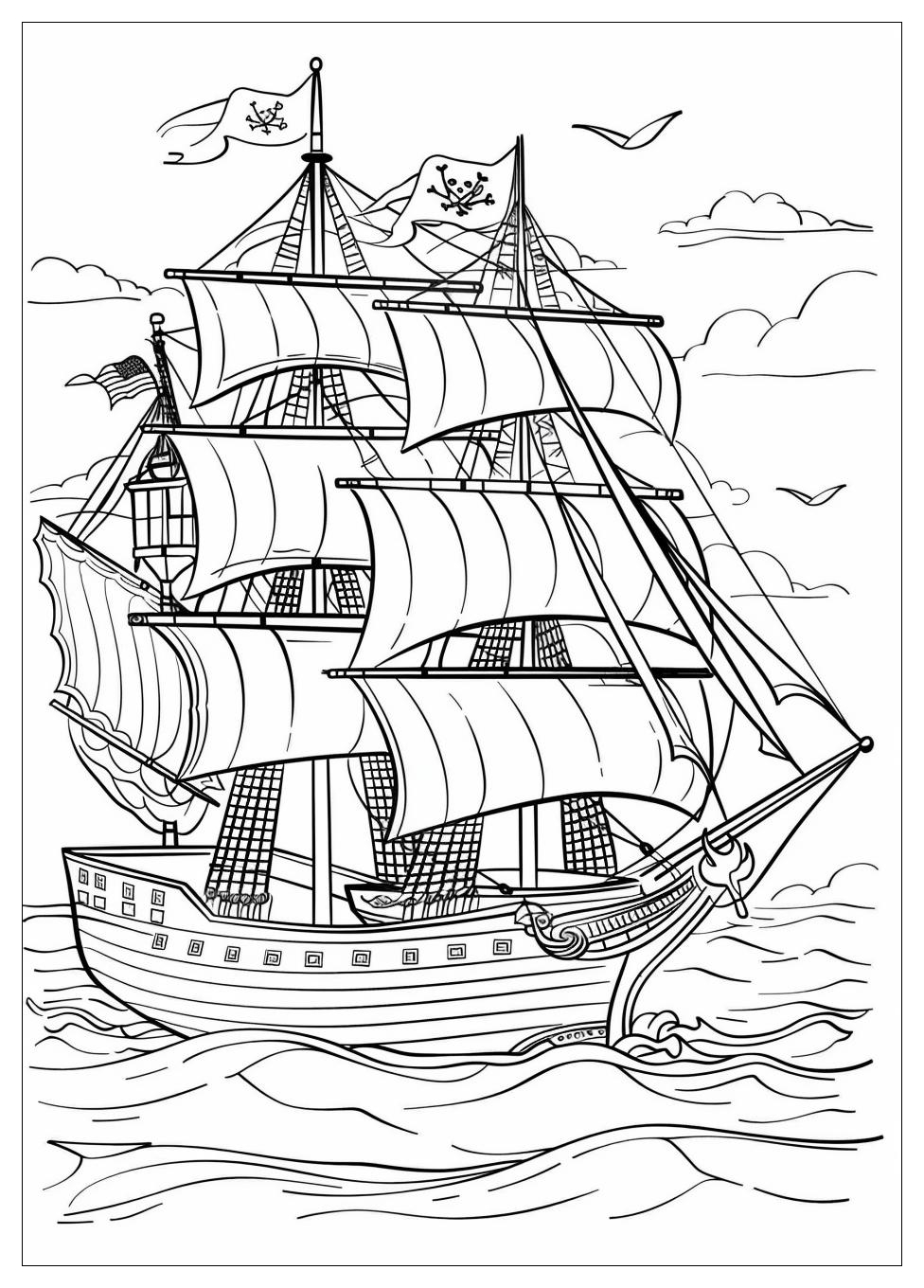 Pirate Ship Coloring Pages-15