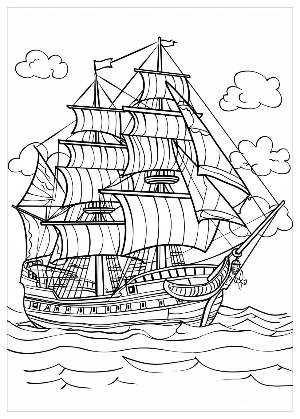 Pirate Ship Coloring Pages-16