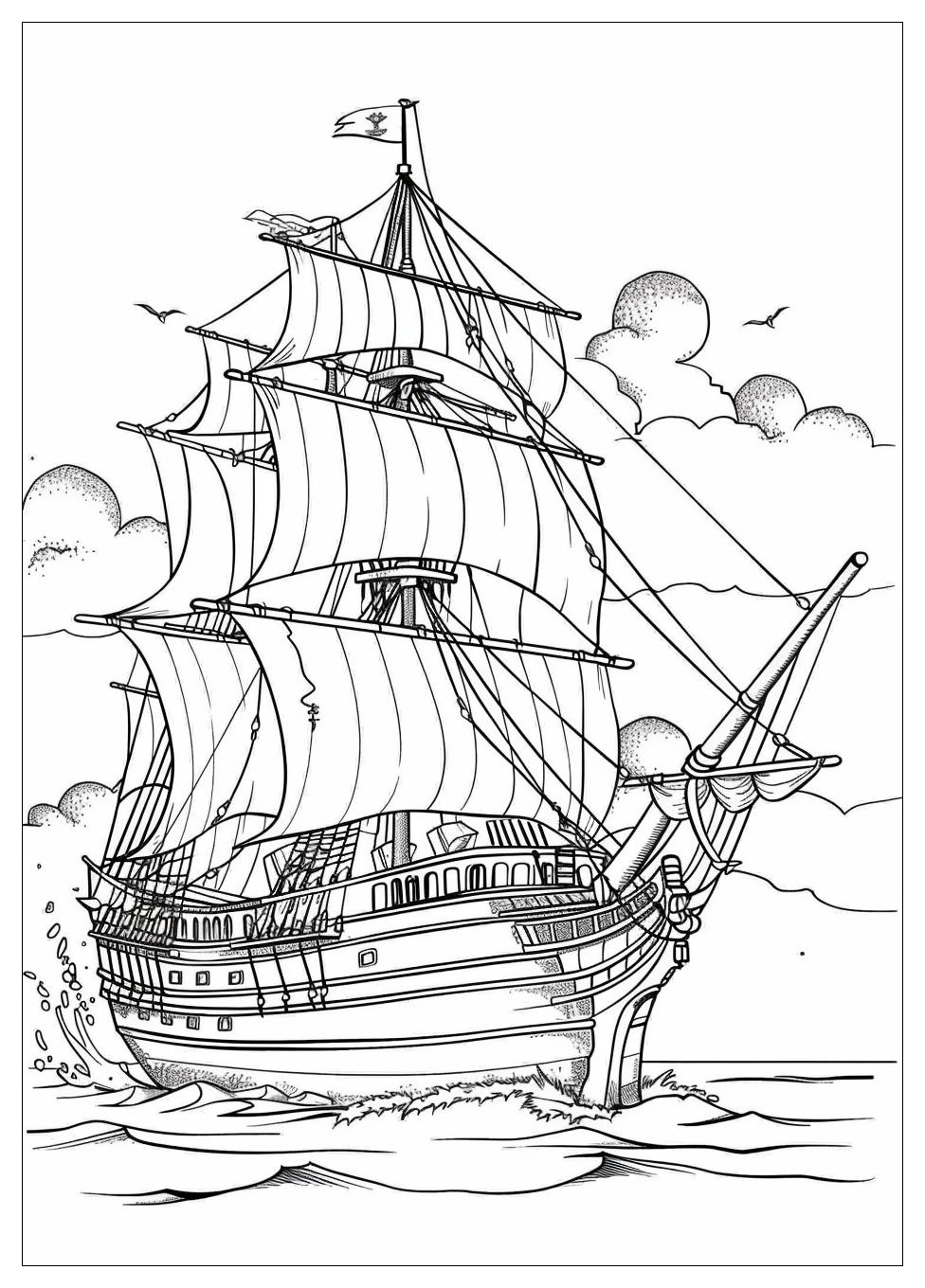 Pirate Ship Coloring Pages-18