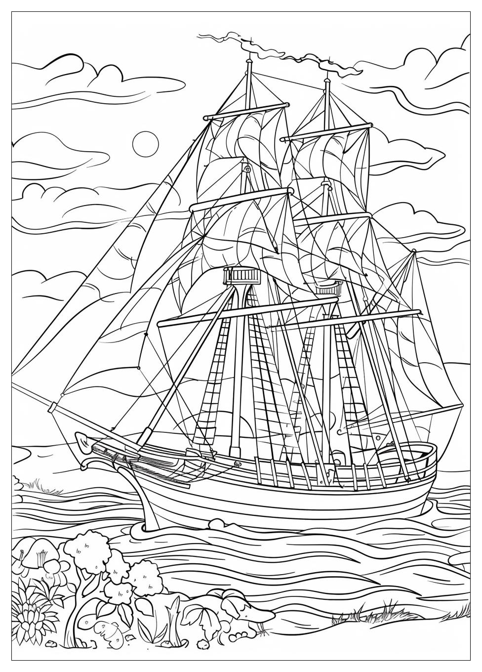 Pirate Ship Coloring Pages-20