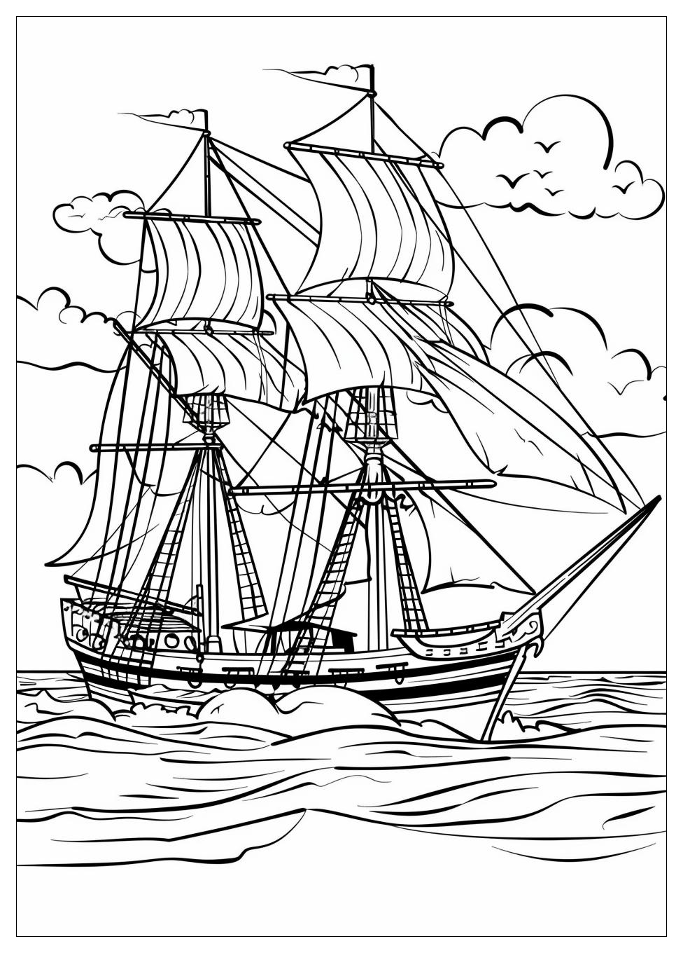 Pirate Ship Coloring Pages-3