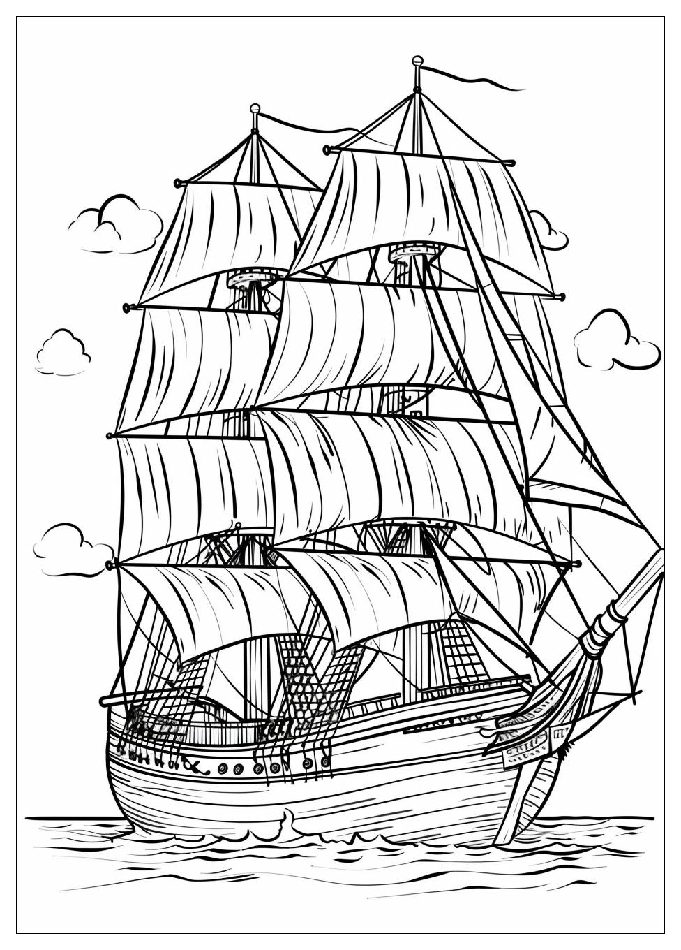 Pirate Ship Coloring Pages-4