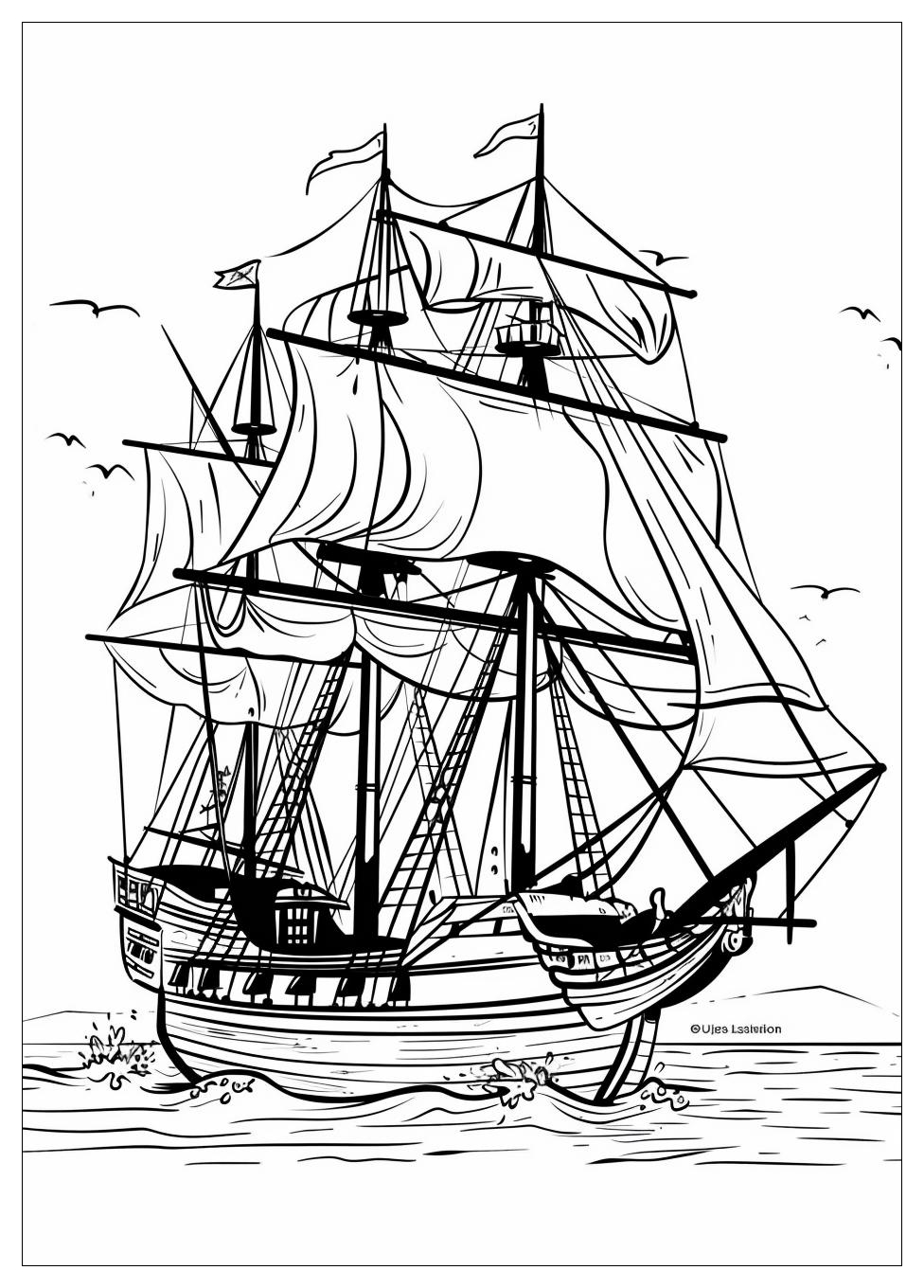 Pirate Ship Coloring Pages-5