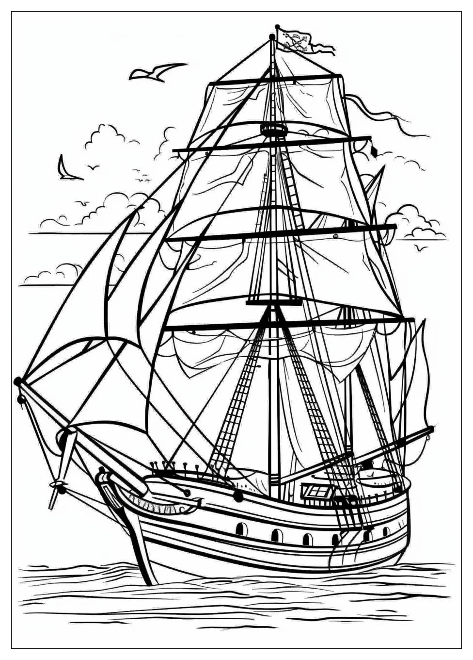 Pirate Ship Coloring Pages-7