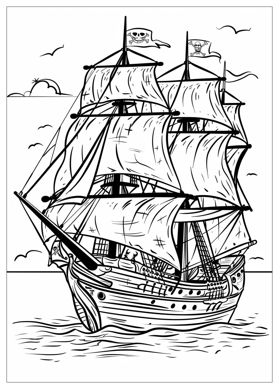 Pirate Ship Coloring Pages-8