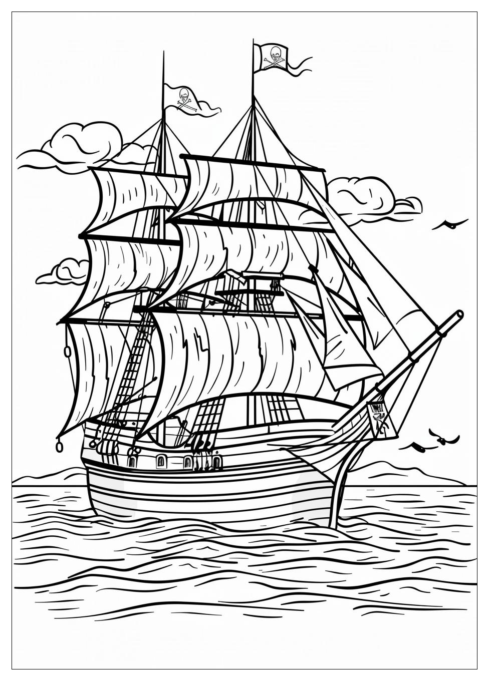 Pirate Ship Coloring Pages-9