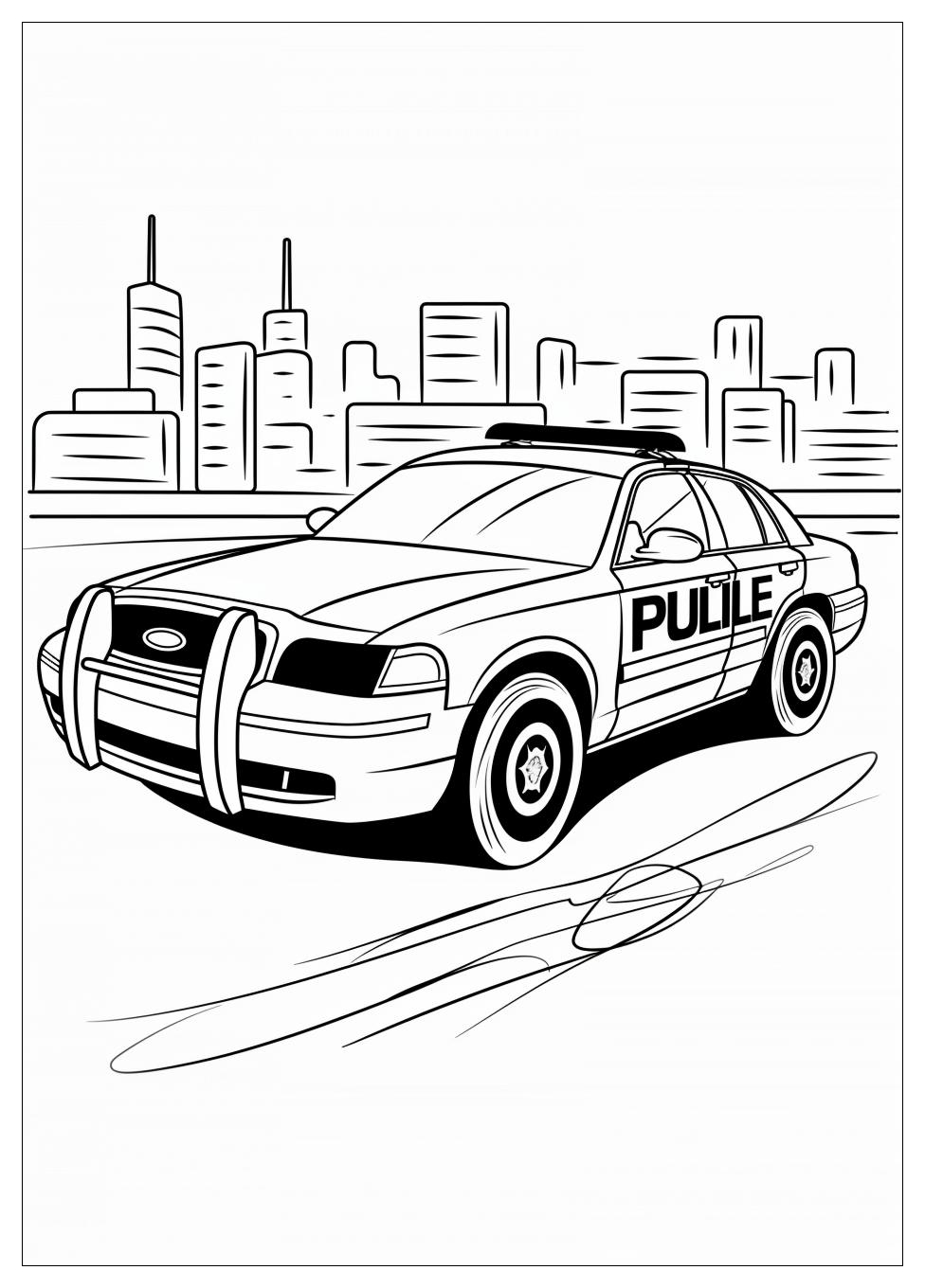 Police Car Coloring Pages-11