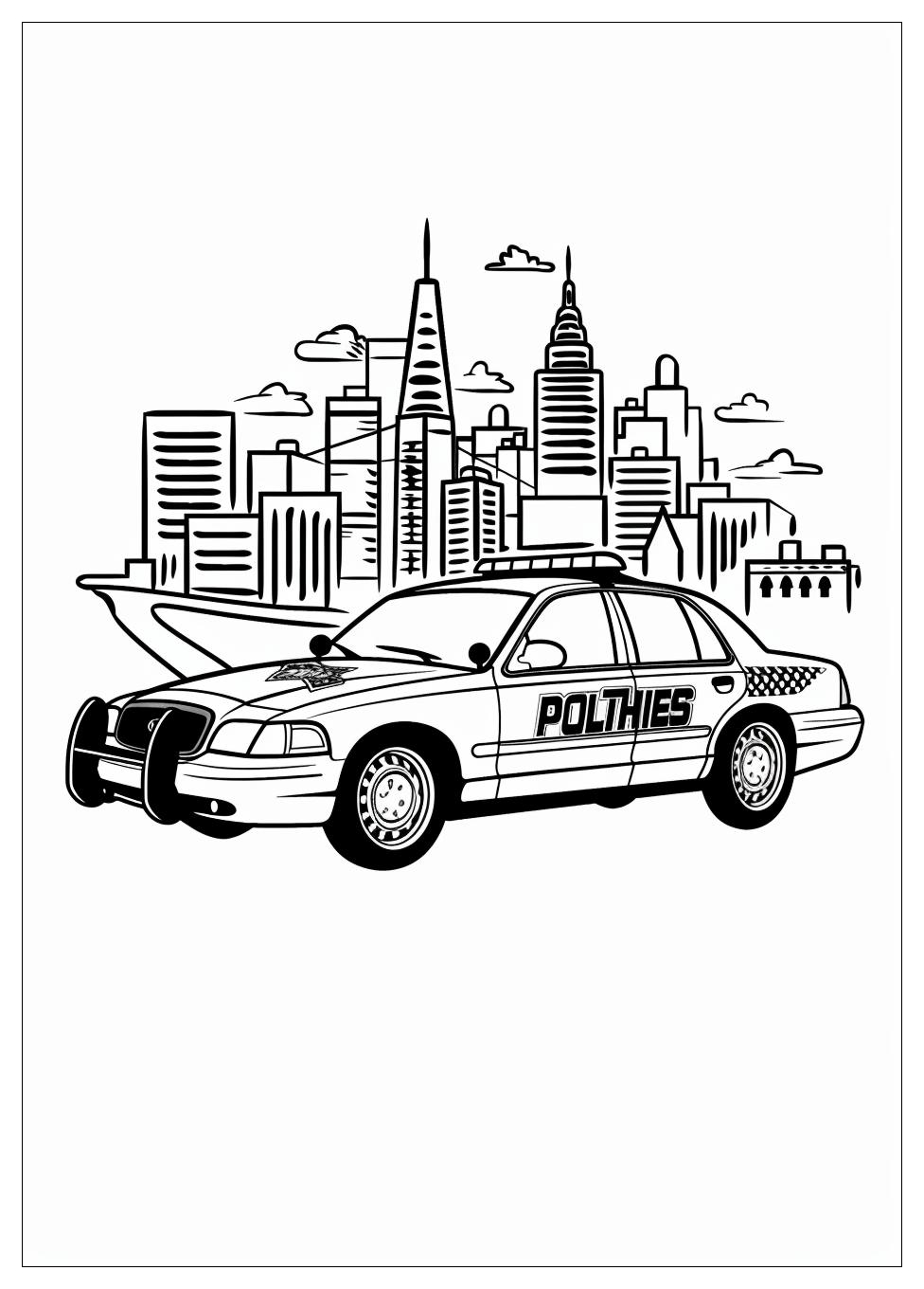 Police Car Coloring Pages-12