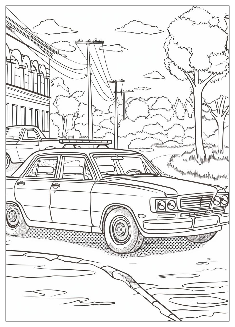 Police Car Coloring Pages-14