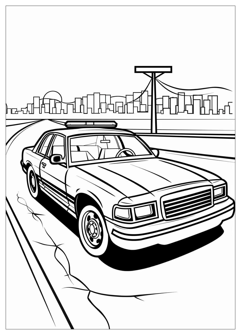 Police Car Coloring Pages-2