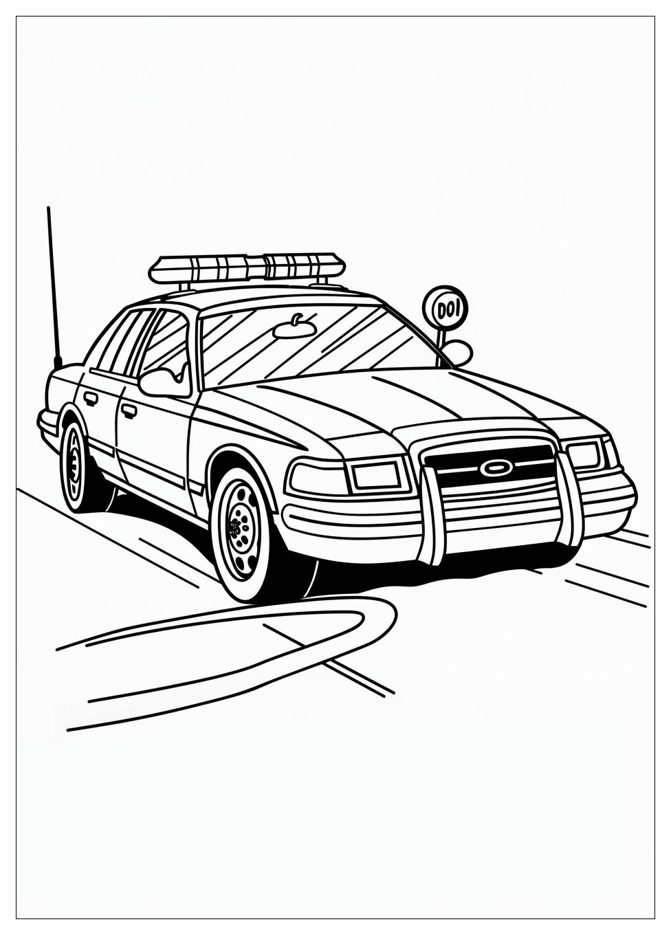 Police Car Coloring Pages-3