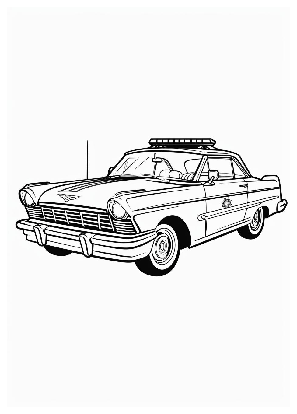 Police Car Coloring Pages-4