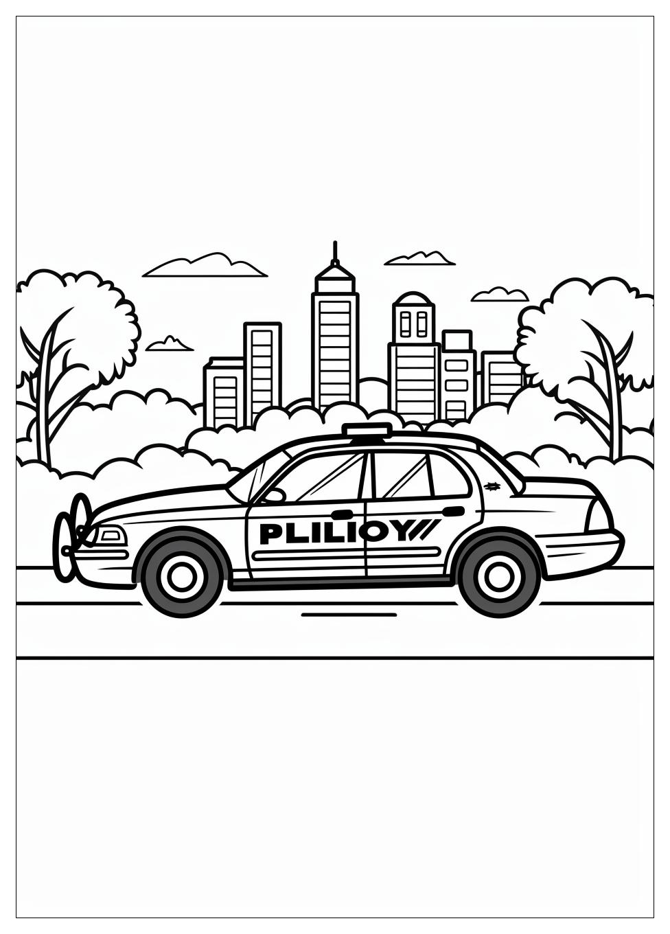 Police Car Coloring Pages-5