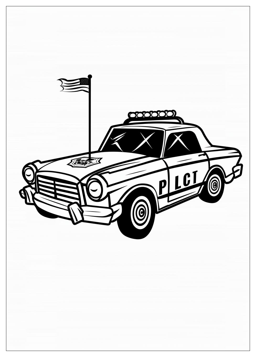 Police Car Coloring Pages-6