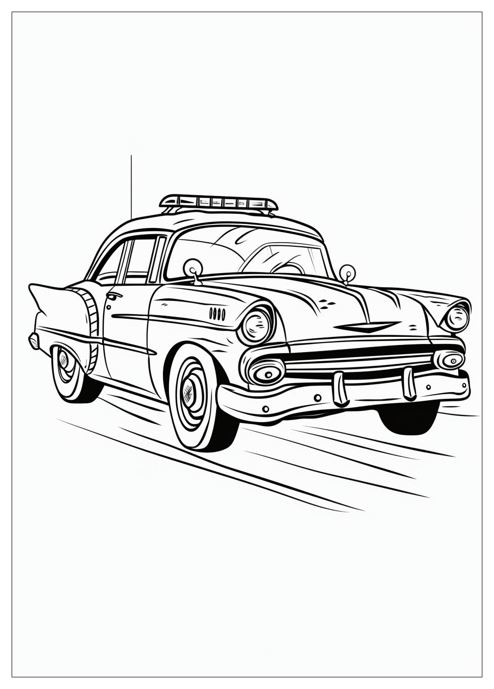 Police Car Coloring Pages-7