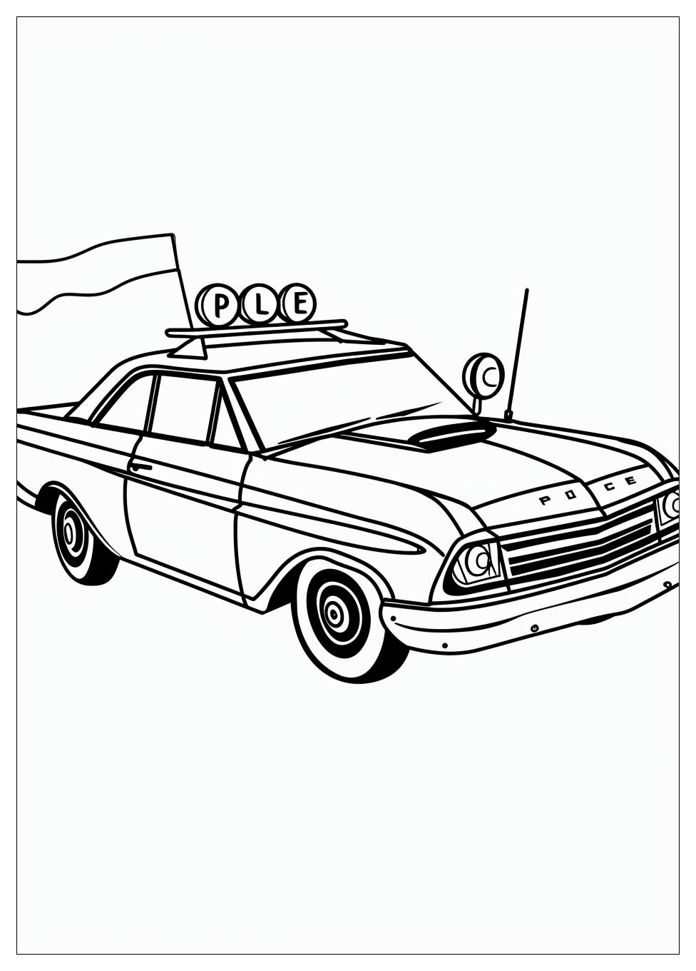 Police Car Coloring Pages-8