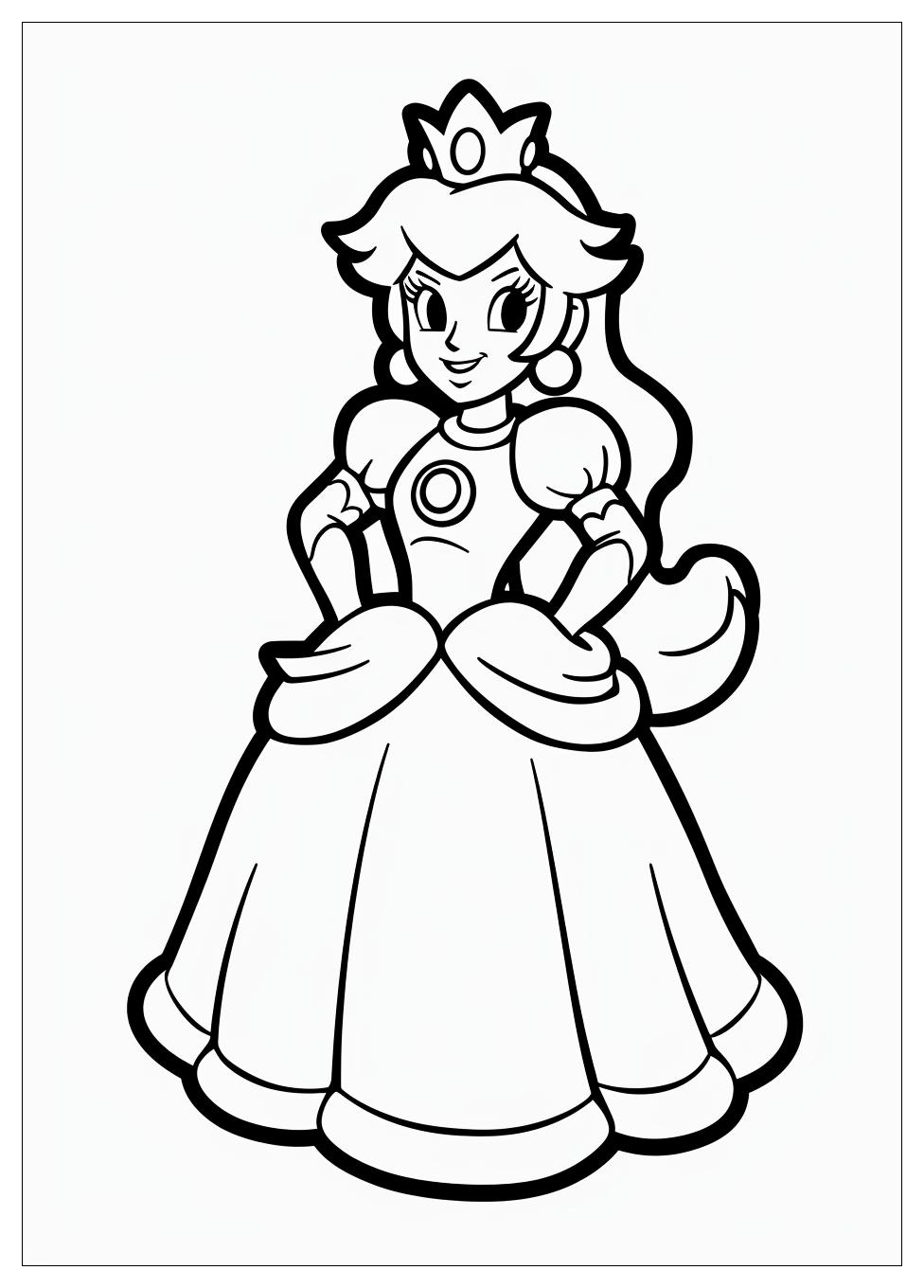 Princess Peach Coloring Pages-1