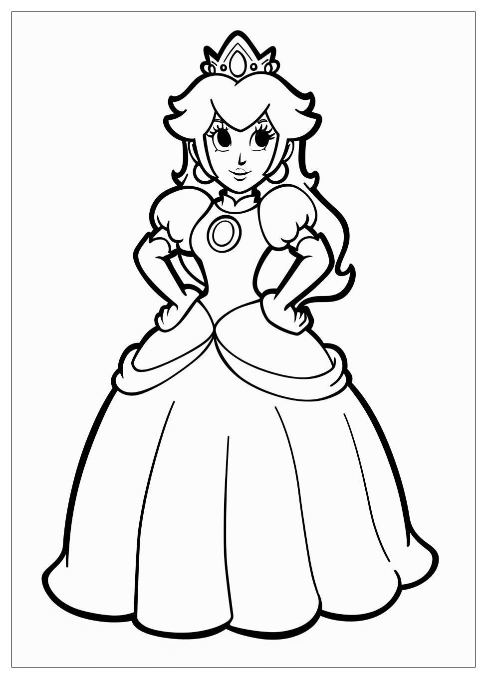 Princess Peach Coloring Pages-11