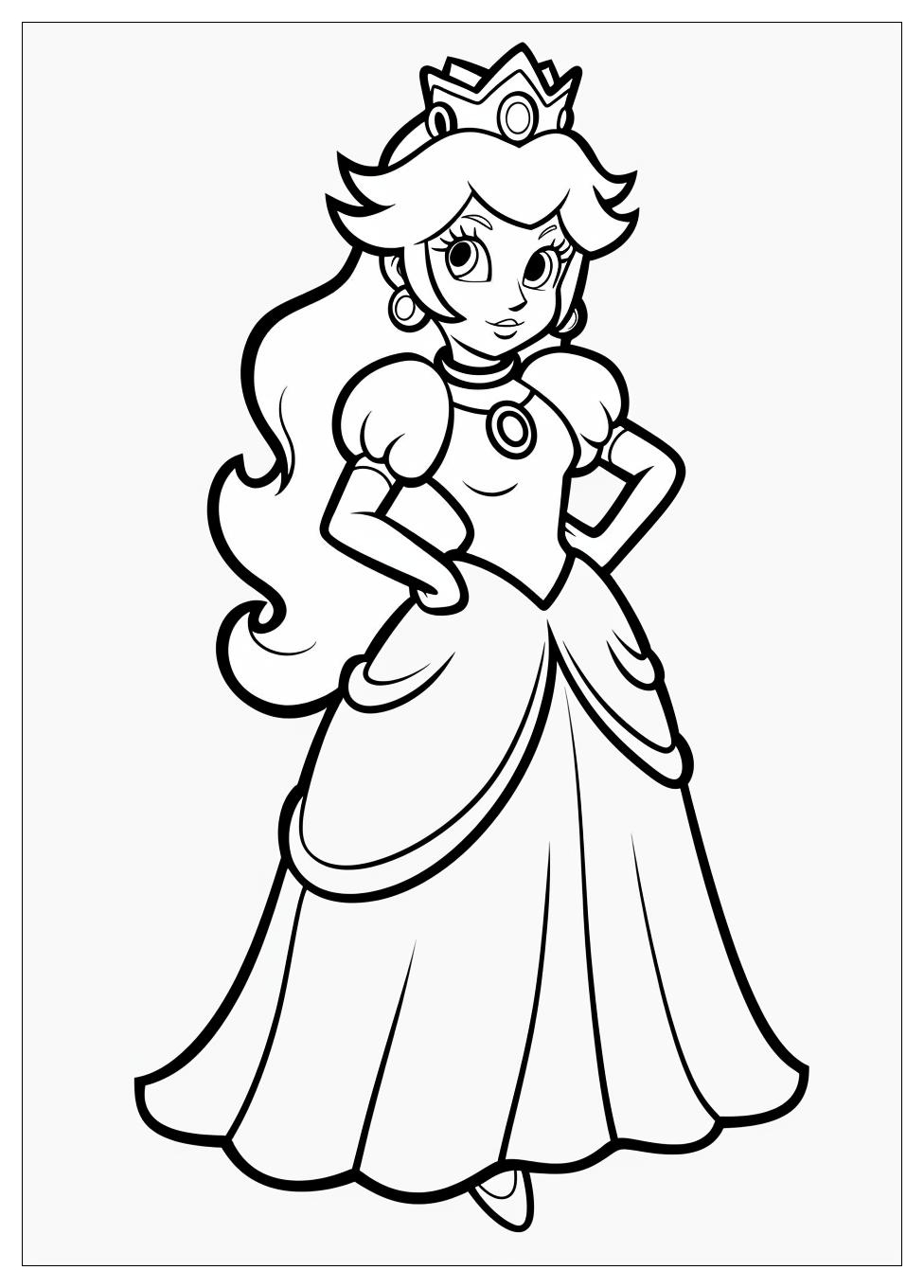 Princess Peach Coloring Pages-12