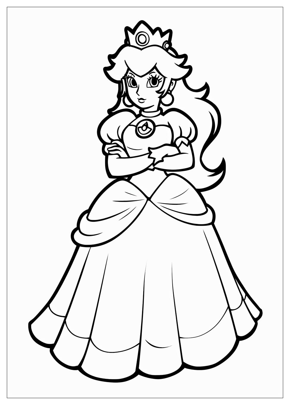 Princess Peach Coloring Pages-13