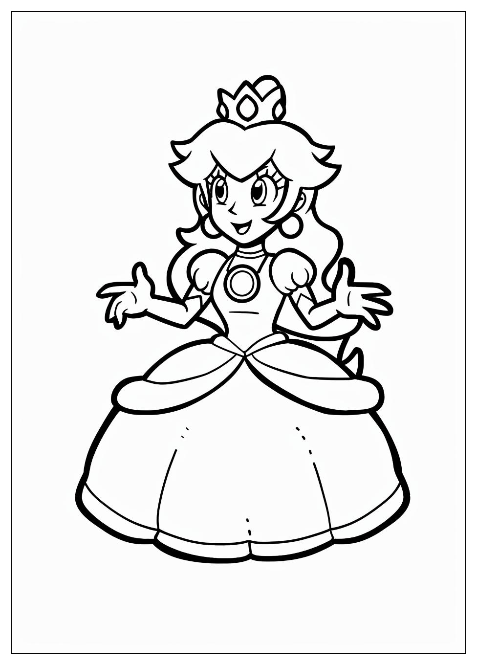 Princess Peach Coloring Pages-14