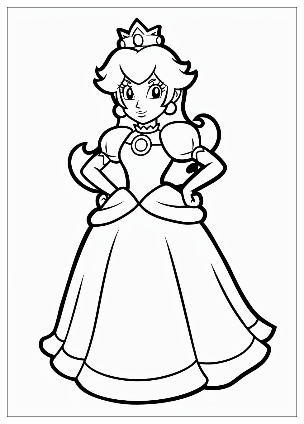 Princess Peach Coloring Pages-15