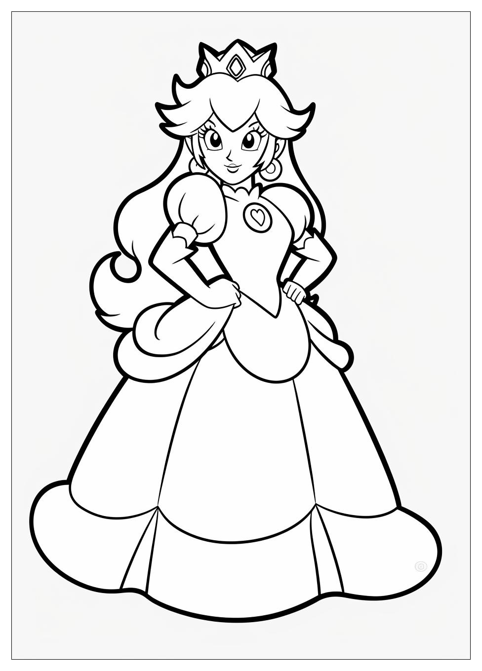 Princess Peach Coloring Pages-16