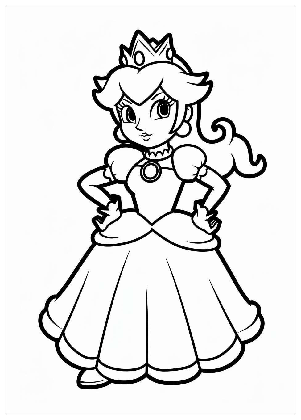 Princess Peach Coloring Pages-17