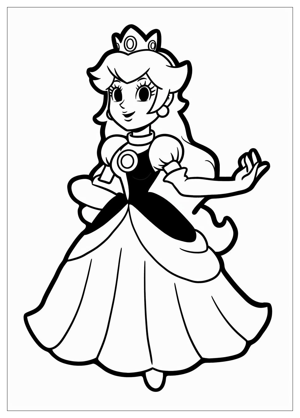 Princess Peach Coloring Pages-19