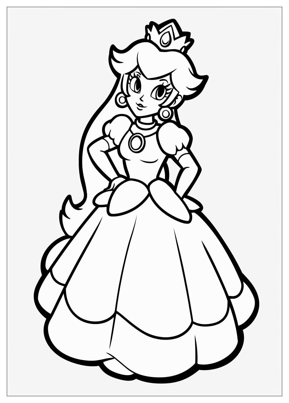 Princess Peach Coloring Pages-2