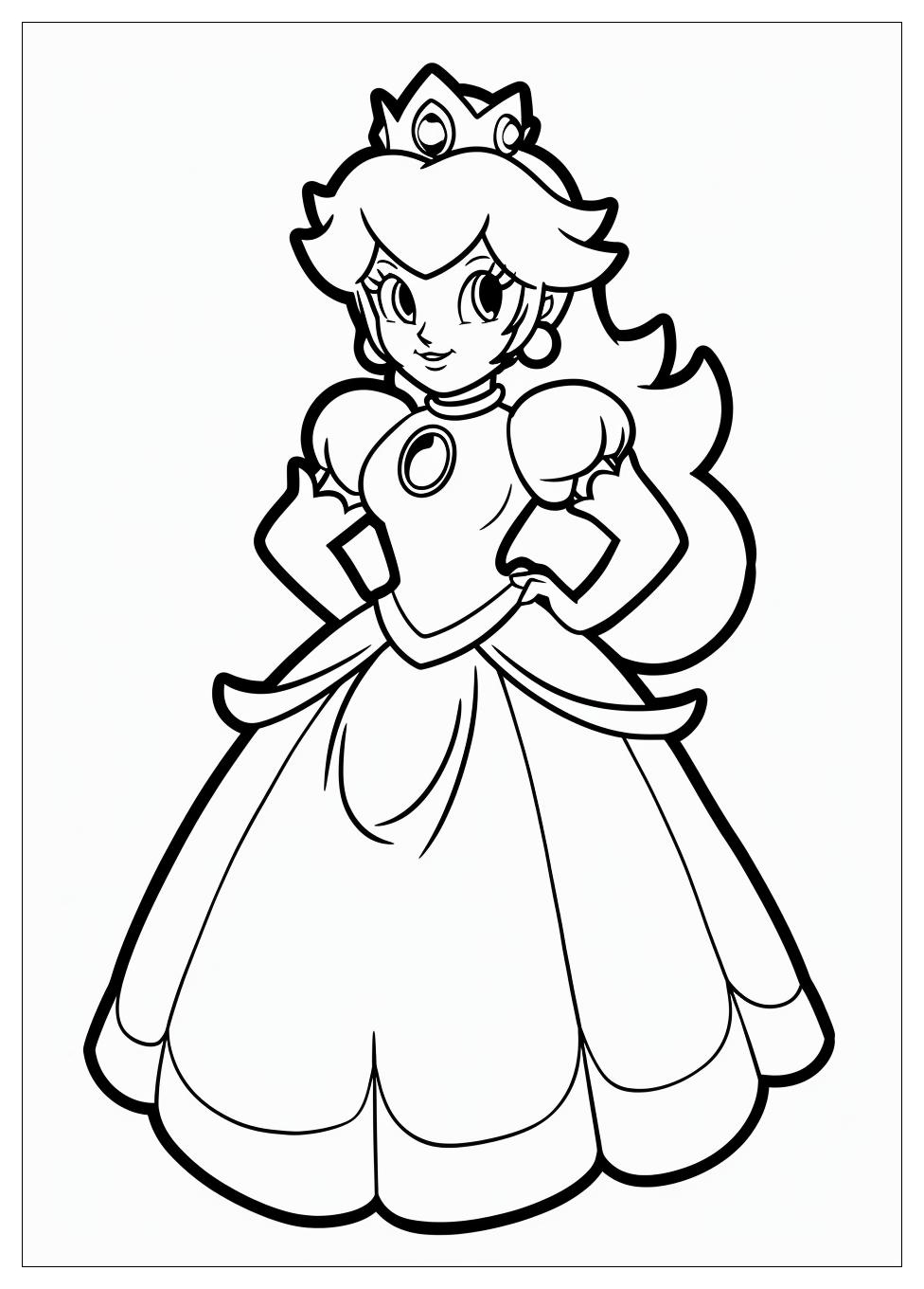 Princess Peach Coloring Pages-20