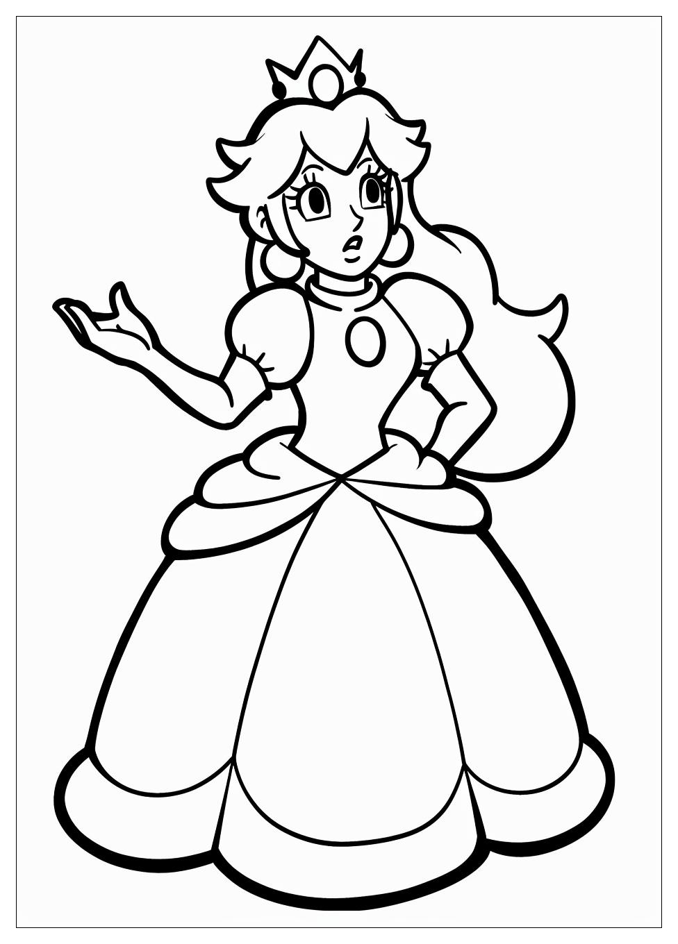 Princess Peach Coloring Pages-3