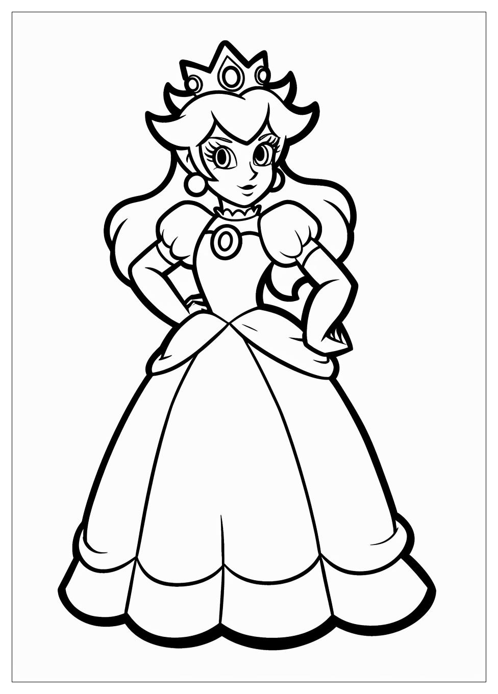 Princess Peach Coloring Pages-4