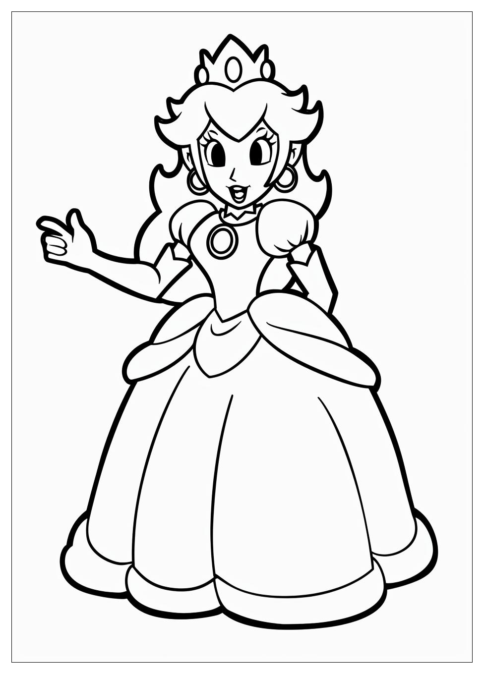 Princess Peach Coloring Pages-5