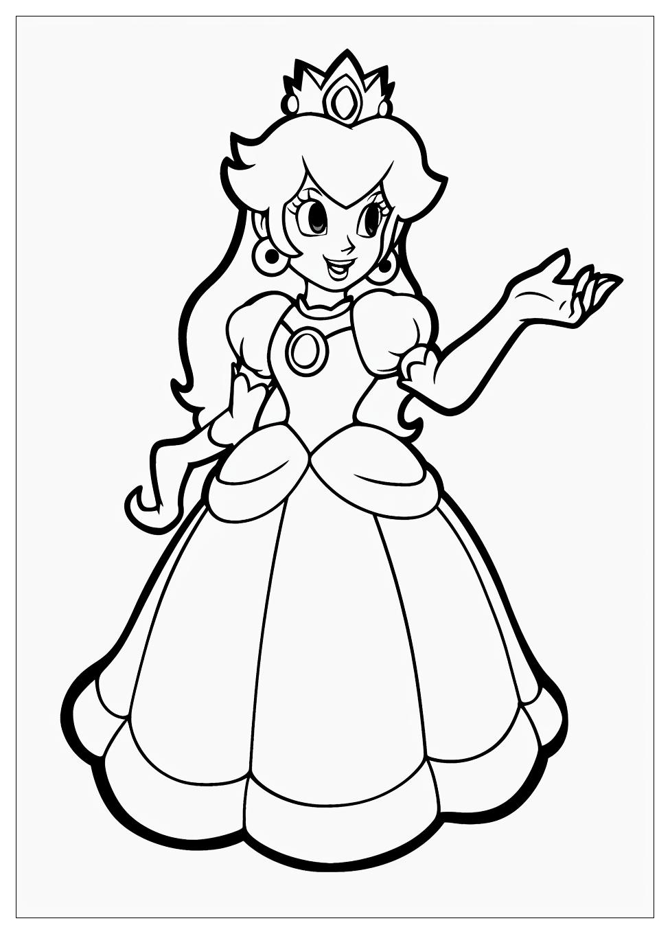 Princess Peach Coloring Pages-6