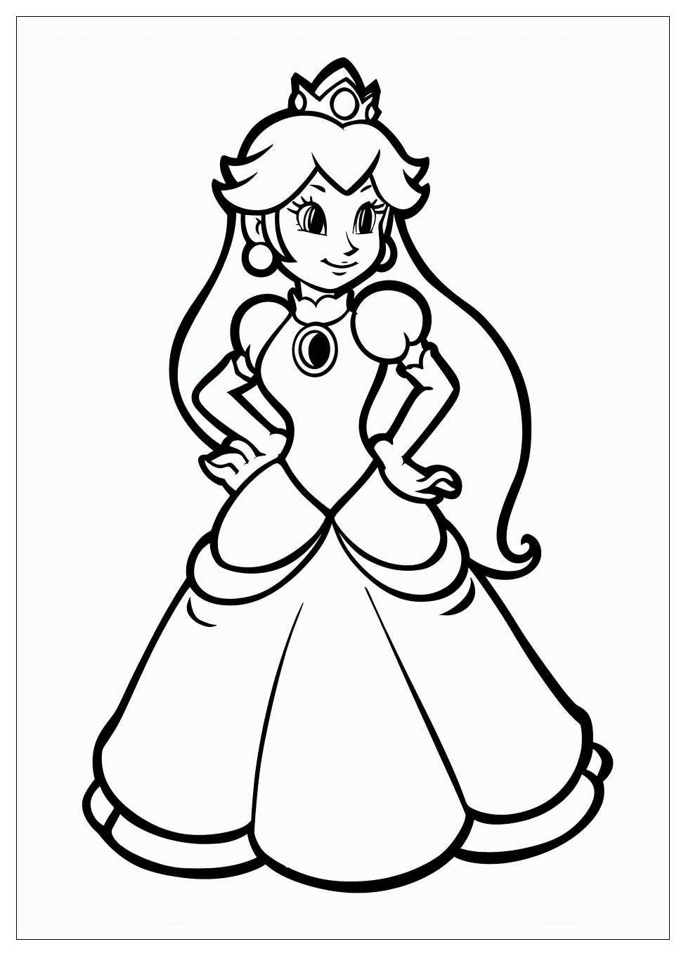 Princess Peach Coloring Pages-7