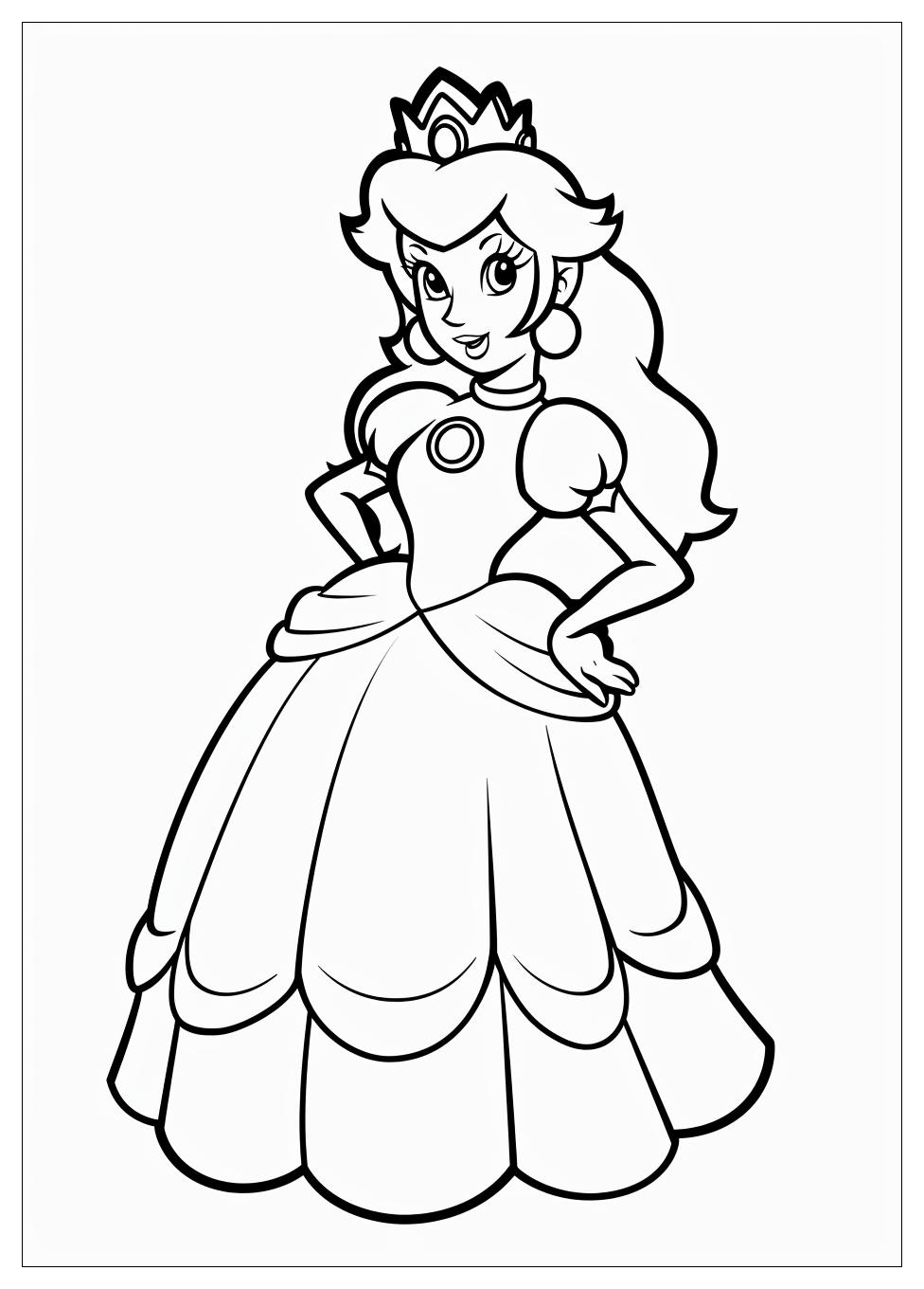 Princess Peach Coloring Pages-8