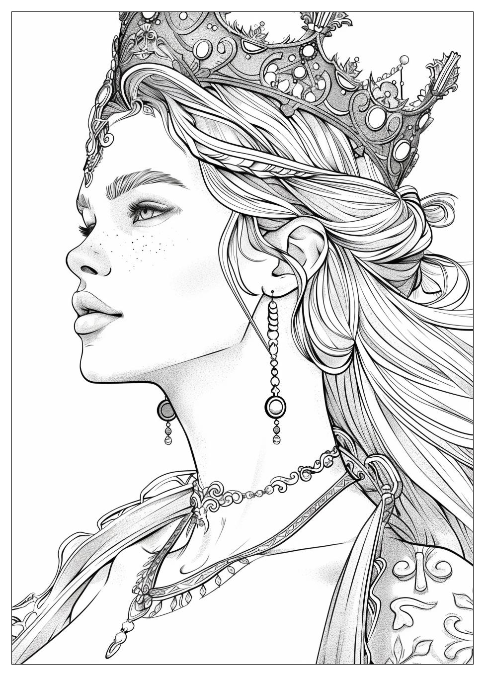 Queen Coloring Pages-16