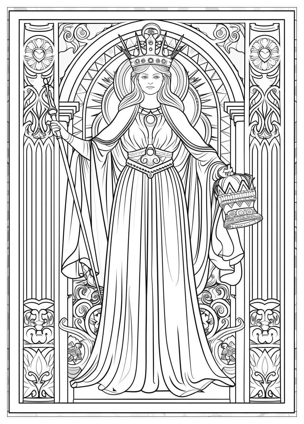 Queen Coloring Pages-8