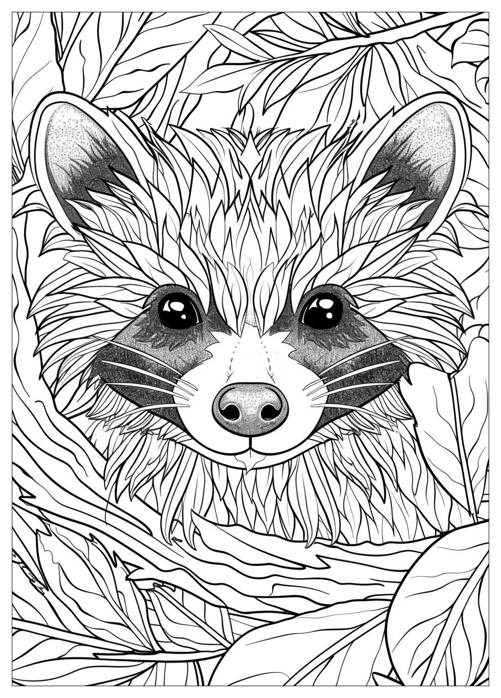 Racoon Coloring Pages-12