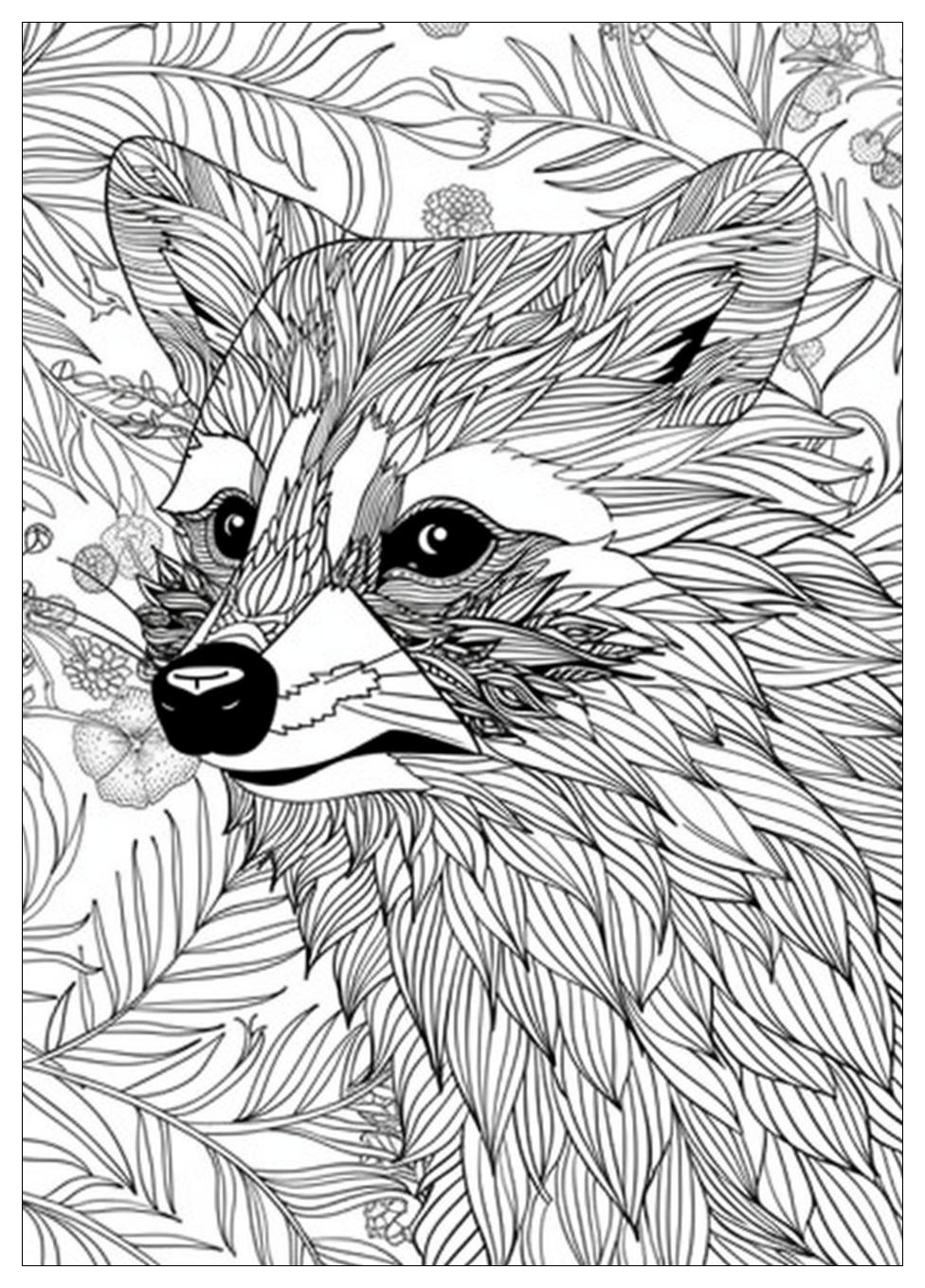 Racoon Coloring Pages-17