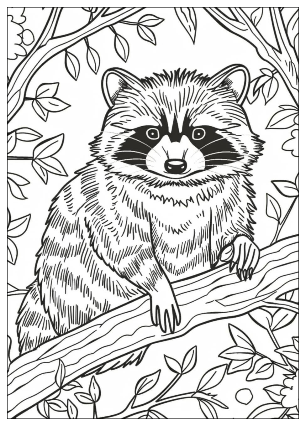 Racoon Coloring Pages-2