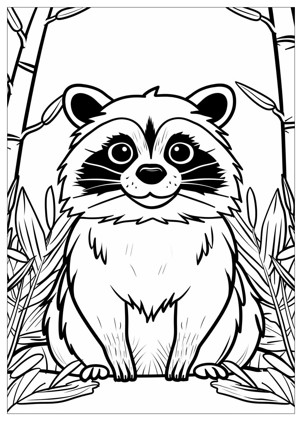 Racoon Coloring Pages-9