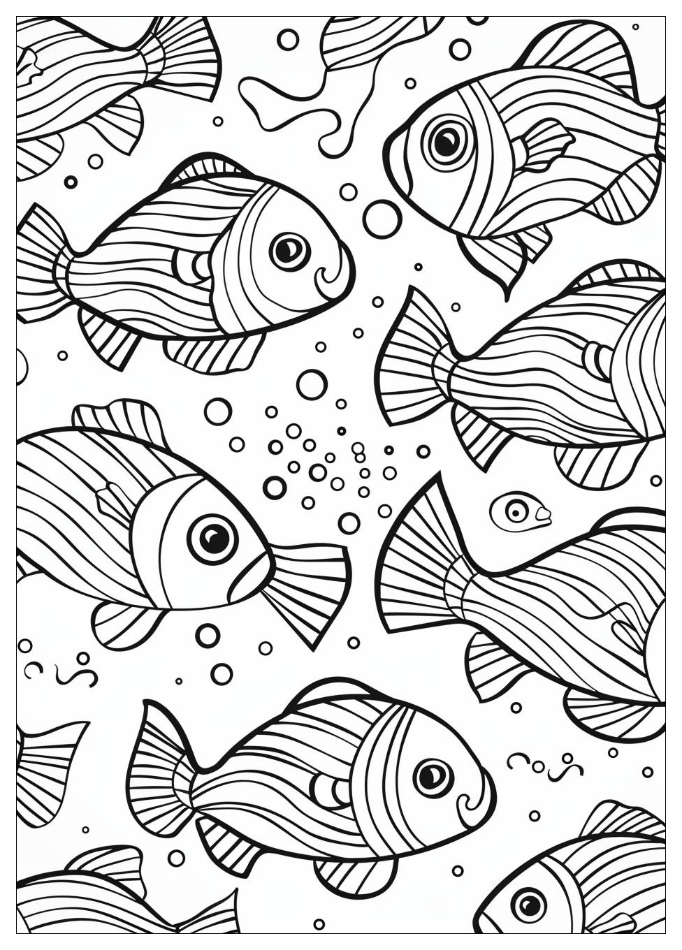 Rainbow Fish Coloring Pages-1