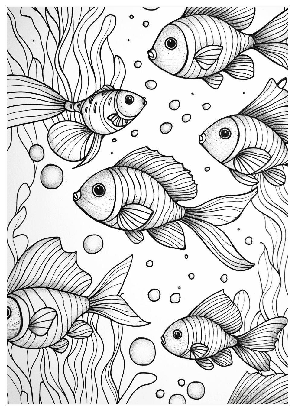 Rainbow Fish Coloring Pages-11