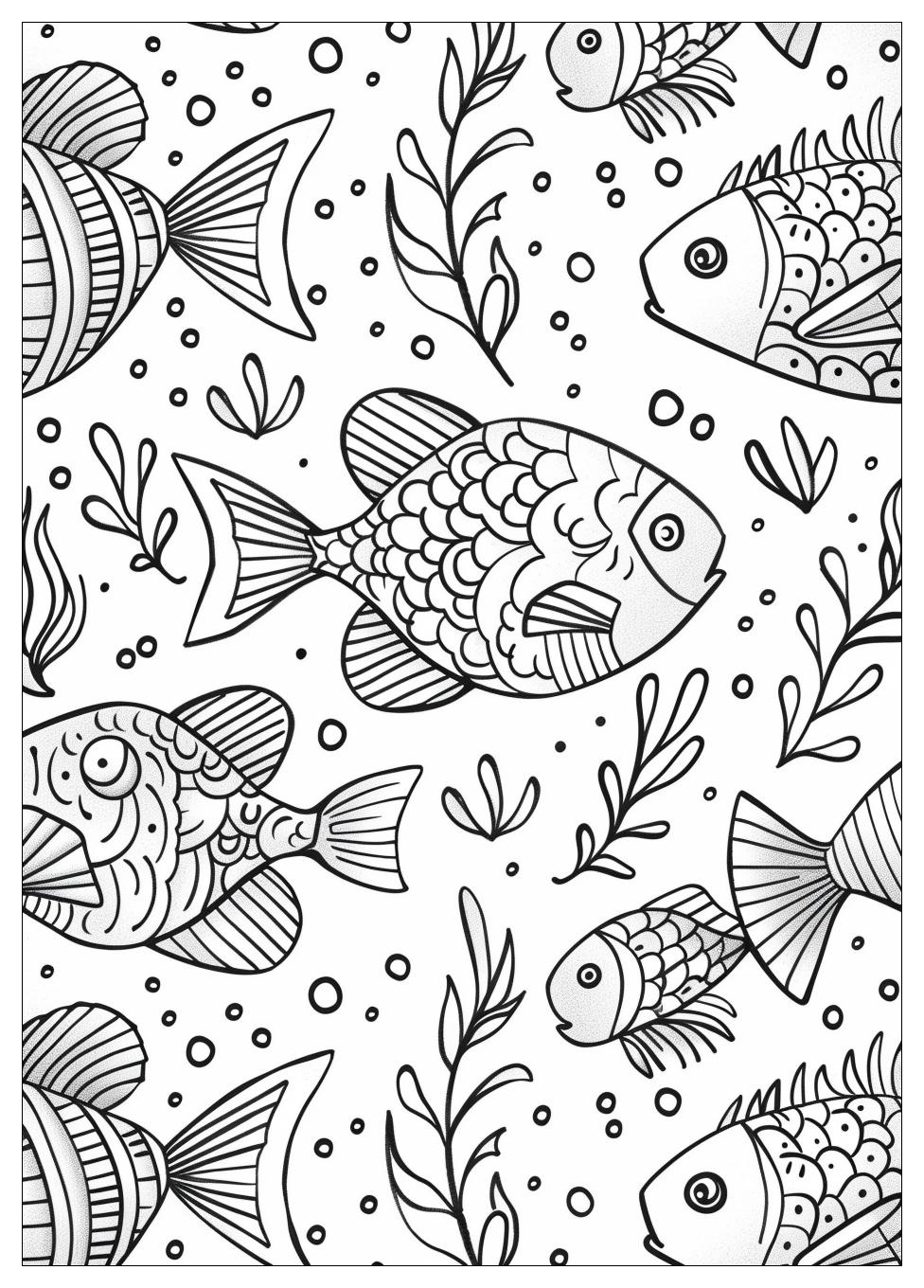 Rainbow Fish Coloring Pages-12