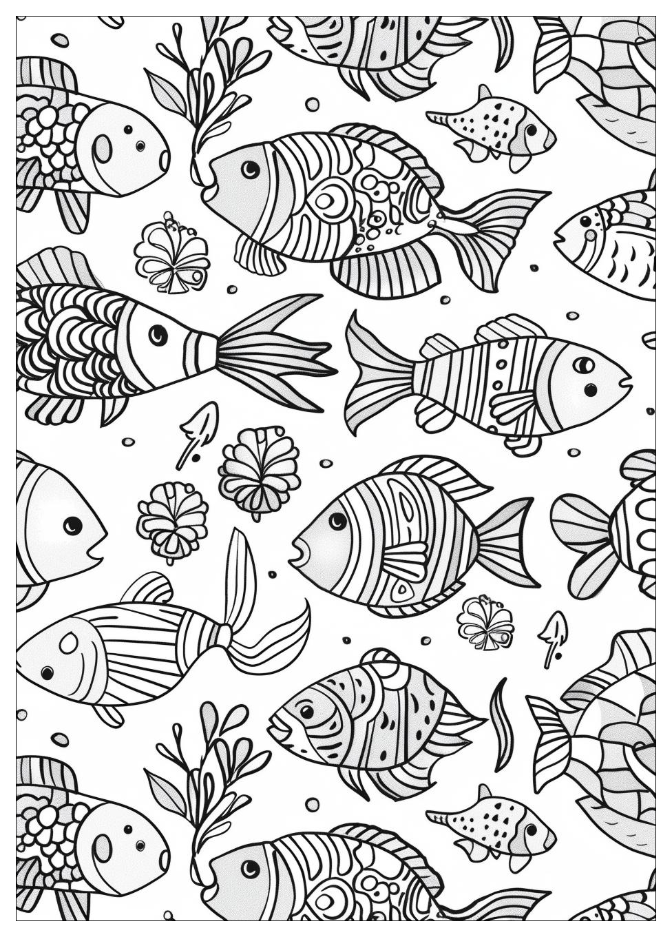 Rainbow Fish Coloring Pages-16