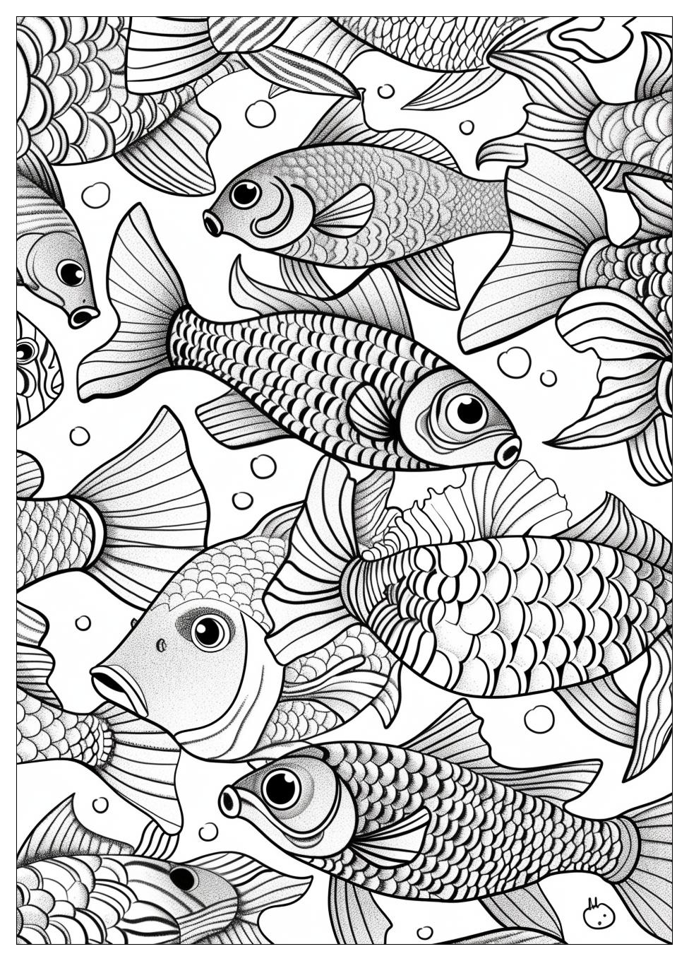 Rainbow Fish Coloring Pages-17